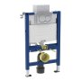 Geberit Alpha 820mm Frame & Cistern for Wall-Hung WC with Alpha01 Round Flush Plate