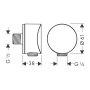 Hansgrohe Fixfit Wall Outlet S with Non-Return Valve & Synthetic Joint - Chrome - Stock Clearance