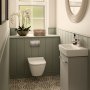 Geberit Alpha 820mm Frame & Cistern for Wall-Hung WC with Alpha01 Square Flush Plate