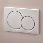 Geberit Alpha01 Round Dual Flush Plate - White