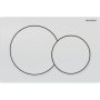 Geberit Alpha01 Round Dual Flush Plate - White