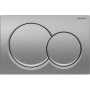 Geberit Alpha01 Round Dual Flush Plate - Matt Chrome