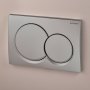 Geberit Alpha01 Round Dual Flush Plate - Matt Chrome