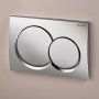 Geberit Alpha01 Round Dual Flush Plate - Chrome