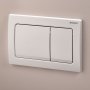 Geberit Alpha01 Sqaure Dual Flush Plate - White