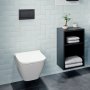 Geberit Alpha01 Sqaure Dual Flush Plate - Matt Black