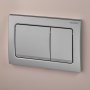 Geberit Alpha01 Sqaure Dual Flush Plate - Matt Chrome