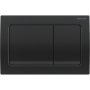 Geberit Alpha01 Sqaure Dual Flush Plate - Black Chrome