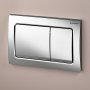 Geberit Alpha01 Sqaure Dual Flush Plate - Chrome