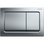 Geberit Alpha01 Sqaure Dual Flush Plate - Chrome