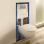 Geberit Wall-Hung 4-in-1 Frame, Flush Plate, Selnova Rimless Pan & Soft Close Seat Combi-Pack