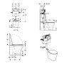 Geberit Back-to-Wall 4-in-1 Cistern, Flush Plate, Selnova Rimless Pan & Soft Close Seat Combi-Pack