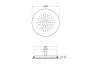 Roca Raindream 380mm Extra Slim Round Rain Shower Head for Ceiling Installation - Chrome