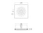 Roca Raindream 350mm Extra Slim Square Rain Shower Head for Ceiling Installation - Chrome