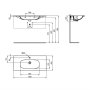Ideal Standard 1000mm Tesi 1 Tap Hole Vanity Basin - White