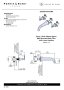Perrin & Rowe Deco Three-Hole Wall-Mounted Bath Filler with Lever Handles - Nickel