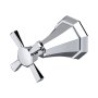Perrin & Rowe Deco Three-Way Concealed Diverter with Shut Off and Crosstop Handle - Chrome