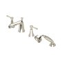 Perrin & Rowe Deco Four-Hole Bath-Shower Mixer with Lever Handles - Nickel