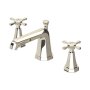 Perrin & Rowe Deco Three-Hole Basin Mixer with Crosstop Handles - Nickel