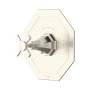 Perrin & Rowe Deco Concealed Thermostatic Shower Mixer with Crosstop Handle - Pewter