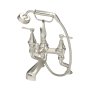 Perrin & Rowe Deco Deck-Mounted Bath-Shower Mixer with Handshower and Lever Handles - Pewter