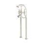 Perrin & Rowe Deco Floor-Mounted Bath-Shower Mixer with Handshower and Lever Handles - Pewter