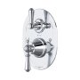 Perrin & Rowe Georgian Concealed Thermostatic Shower Mixer with Lever Handles - Chrome
