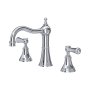Perrin & Rowe Georgian Three-Hole Deck-Mounted Basin Mixer with Country Spout and Lever Handles - Chrome
