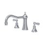 Perrin & Rowe Georgian Three-Hole Deck-Mounted Bath Set with Country Spout and Lever Handles - Chrome