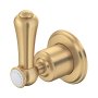 Perrin & Rowe Georgian Three-Way Diverter with Lever Handle and Shut-Off - Satin Brass