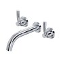 Perrin & Rowe Langbourn Three-Hole Wall-Mounted Bath Set - Chrome