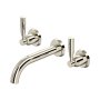 Perrin & Rowe Langbourn Wall-Mounted Three-Hole Basin Set - Nickel