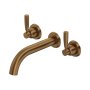 Perrin & Rowe Langbourn Three-Hole Wall-Mounted Bath Set - English Bronze