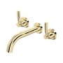 Perrin & Rowe Langbourn Three-Hole Wall-Mounted Bath Set - Gold
