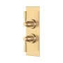 Perrin & Rowe Langbourn Concealed Thermostatic Shower Mixer With Shut-Off Valve - Satin Brass