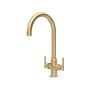 Perrin & Rowe Southbank Sink Mixer with Filtration - Satin Brass