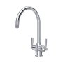 Perrin & Rowe Langbourn Sink Mixer with Filtration (Two Lever) - Chrome