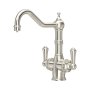Perrin & Rowe Provence Sink Mixer with Filtration (Two Lever) - Pewter