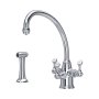 Perrin & Rowe Etruscan Sink Mixer with Filtration and Rinse - Chrome