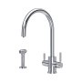 Perrin & Rowe Juliet 3-in-1 Instant Hot Water Tap with Rinse - Chrome