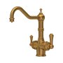 Perrin & Rowe Provence 3-in-1 Instant Hot Water Tap - Aged Brass