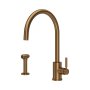 Perrin & Rowe Juliet Single Lever Sink Mixer with Rinse - English Bronze