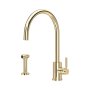 Perrin & Rowe Juliet Single Lever Sink Mixer with Rinse - Gold