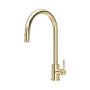Perrin & Rowe Juliet Monobloc Sink Mixer with Pull-Down Rinse - Gold