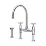 Perrin & Rowe Ionian Bridge Sink Mixer with Rinse (Crosstop) - Chrome