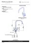 Perrin & Rowe Juliet Square Monobloc Sink Mixer - Pewter