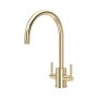 Perrin & Rowe Juliet Round Monobloc Sink Mixer - Gold