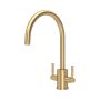 Perrin & Rowe Juliet Round Monobloc Sink Mixer - Satin Brass
