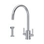 Perrin & Rowe Juliet Round Monobloc Sink Mixer with Rinse - Chrome