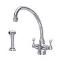 Perrin & Rowe Etruscan Monobloc Sink Mixer with Rinse - Chrome